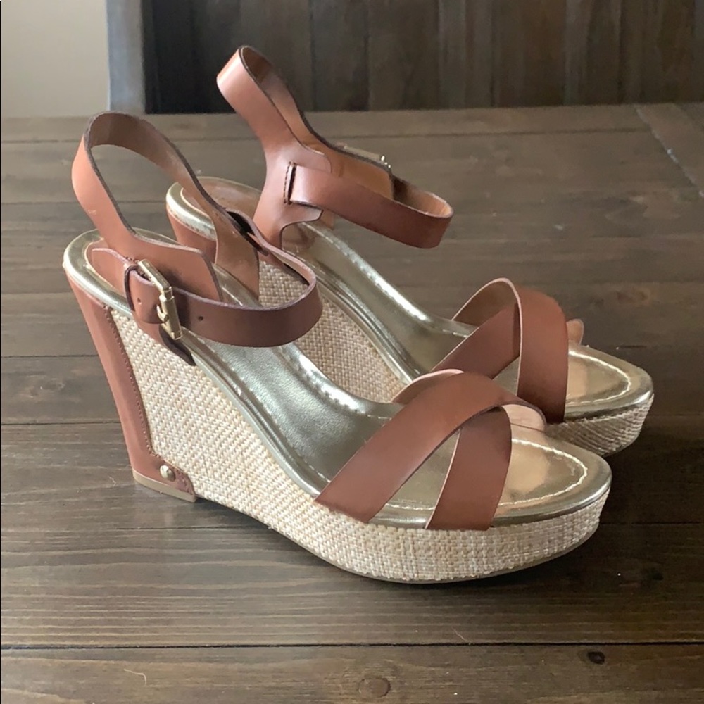 Cognac Liz Claiborne size 7 sandal